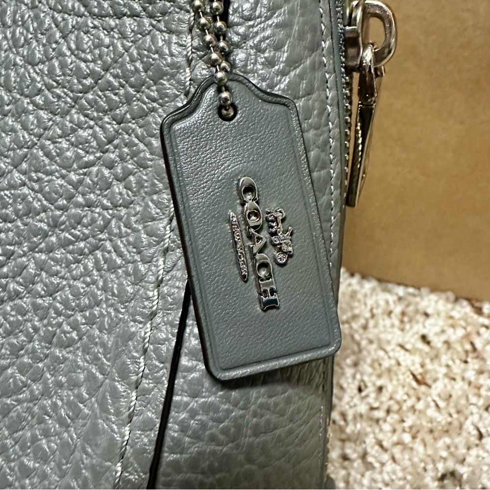 Mini Coach Faye Gray Leather Backpack - Picture 16 of 16